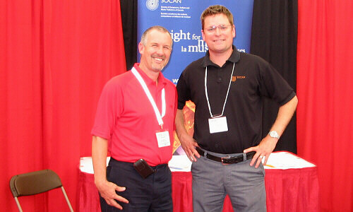 Craig Brockie of SOCAN, Gary Makins of ORFA, 2010
