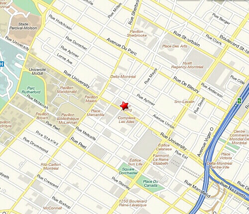 SOCAN Montreal Office Map