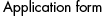 Application form