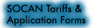 SOCAN Tariffs & Application Forms