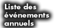 List of Annual Events