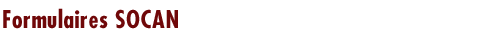 Formulaires SOCAN